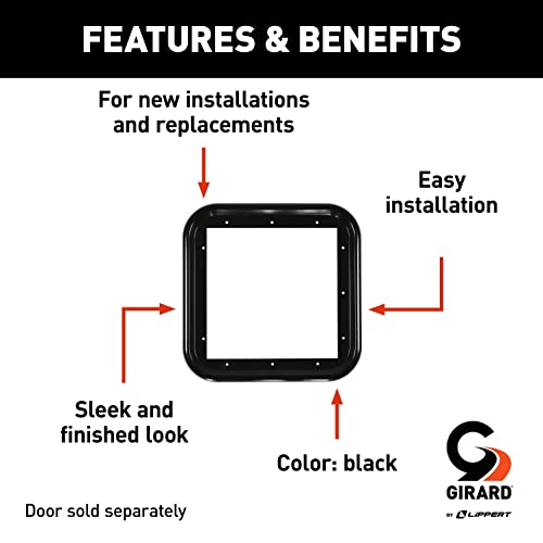 Girard Products Llc RV Water Heater Door Trim Ring - Black - Image 3