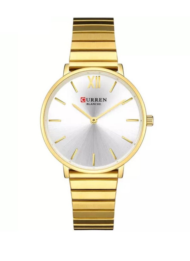 CURREN - 9040 Brand Luxury Waterproof Women's Watch with Quartz Ladies Wrist Watch Gold - Image 1