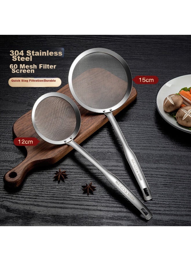 MAX COOK Meichun (maxcook) Strainer, Stainless Steel Mesh Skimmer, Wire Strainer Ladle, 60 Mesh Strainer, 15cm Mccu2434  - Image 2
