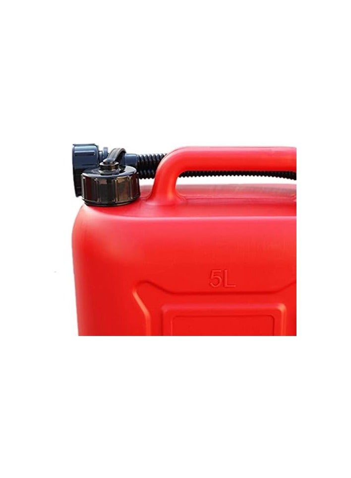 AKDC Red Gasoline Barrel 5Liters Plastic Can for Petrol/Diesel/Water-Red&Black - Image 3