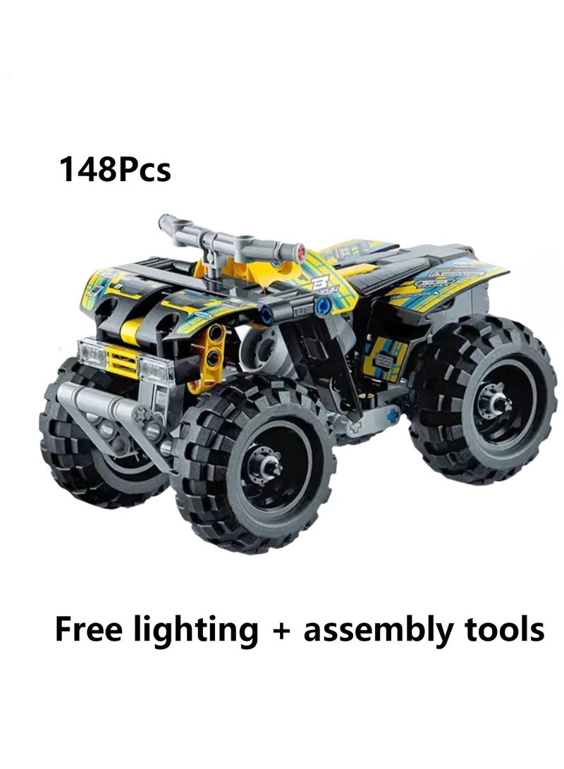 Educational Toys And Small Particle Assembly Building Blocks Car Model Assembly Toys(Camouflage Four-wheel Off-road Motorcycle 148Pcs) - Image 2