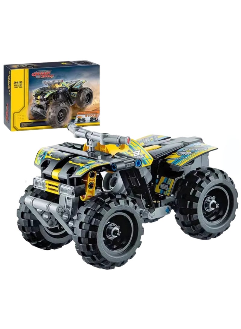 Educational Toys And Small Particle Assembly Building Blocks Car Model Assembly Toys(Camouflage Four-wheel Off-road Motorcycle 148Pcs) - Image 1