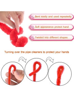 Mordely 500 Pcs Pipe Cleaners Craft Supplies, Including 100 Pcs Pipe Cleaners 200 Pcs Pom Poms Arts and Crafts 200 Pcs Wiggle Googly Eyes Self Adhesive  - Image 3