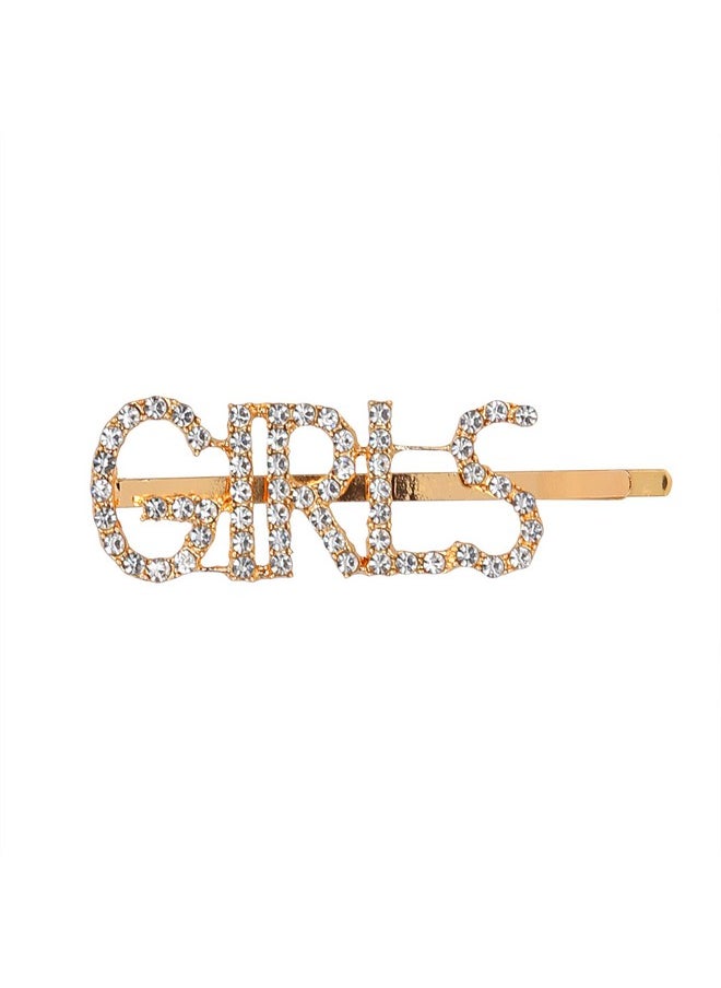 YouBella - Jewellery Hair Accessories Golden Crystal Combo Of 2 Hair Pin Hair Clip For Girls And Women (Style 4) - Image 1