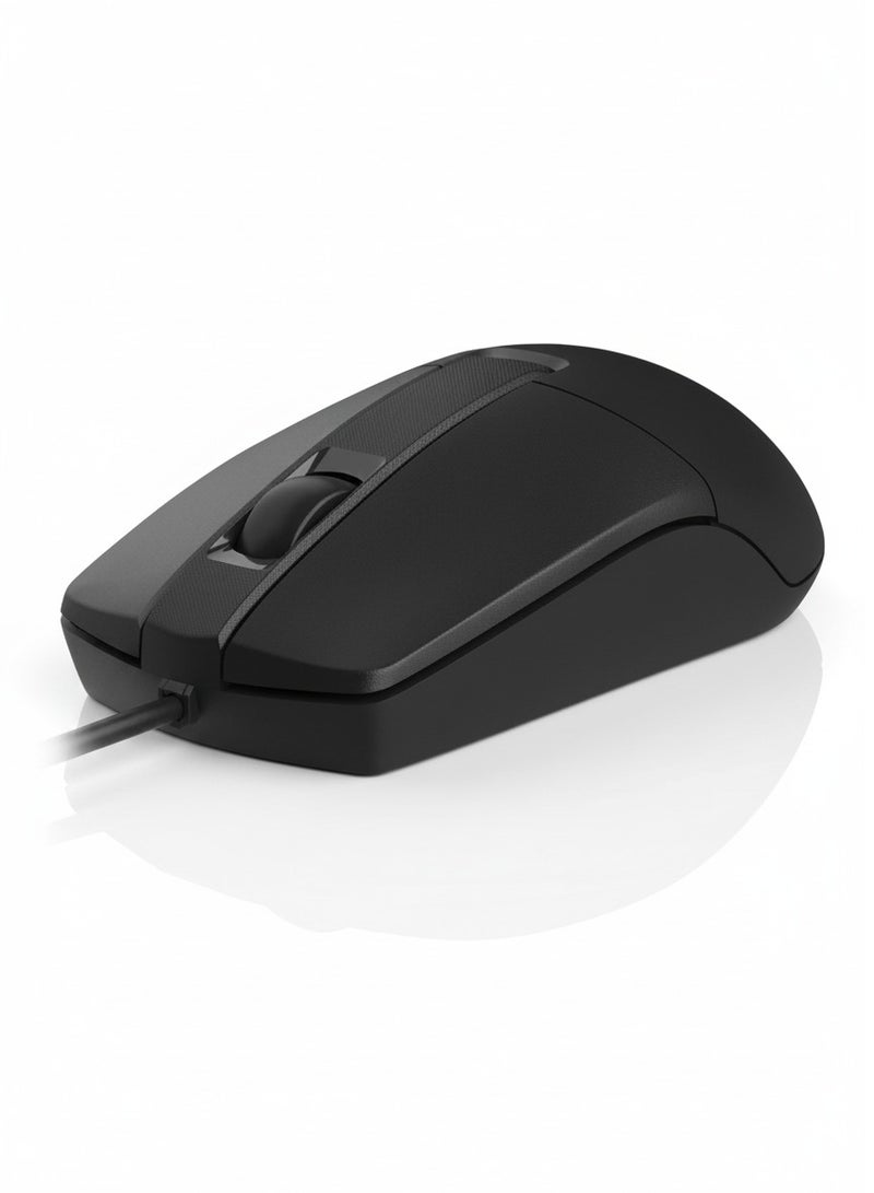 A4TECH OP-330 Optical Wired Mouse, Hyper-Fast Scrolling, 1200 DPI Precision, Contoured Design with 8 Gestures & 4-Way Wheel