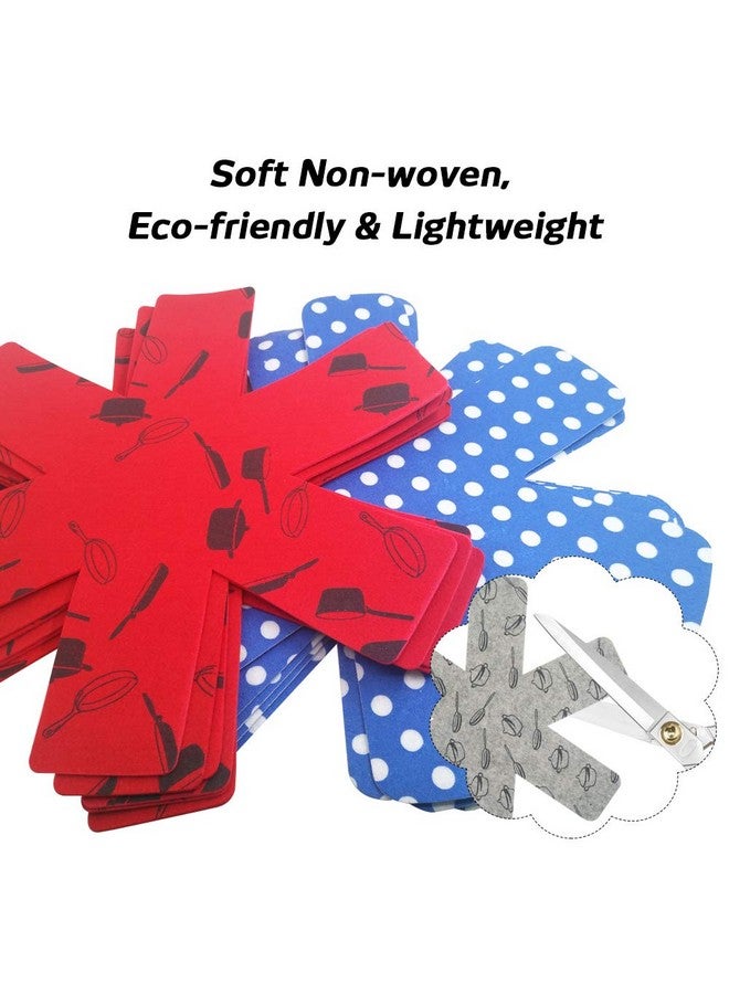 سورس تون مجموعة من 18 واقيًا للأواني والمقالي، وسادات فاصلة من SourceTon بثلاثة أحجام تفصل أواني الطهي وتحميها لتجنب الخدش (15 بوصة، 14 بوصة، 10 بوصة) - Image 3