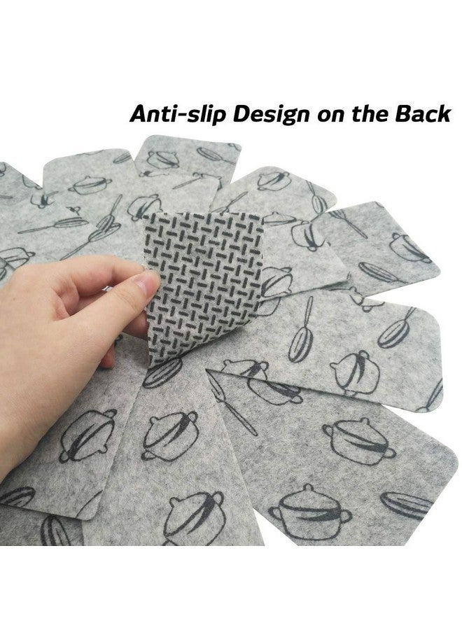 سورس تون مجموعة من 18 واقيًا للأواني والمقالي، وسادات فاصلة من SourceTon بثلاثة أحجام تفصل أواني الطهي وتحميها لتجنب الخدش (15 بوصة، 14 بوصة، 10 بوصة) - Image 4