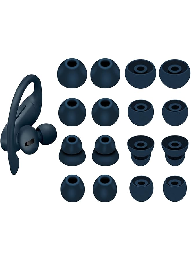 erorex Ear Tip Replacement For Powerbeats Pro Beats Flex Replacement Earbuds Tip Ear Gel Ear Plug Eartip Compatible With Powerbeats Pro Noise Reduce Silicone Rubber Gel Earbuds Eartips 8 Pairs Navy - Image 1