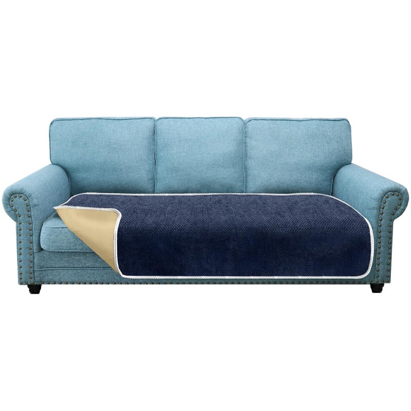 Granbest NonSlip Sofa Seat Covers 3 Seater Thick Sofa Cover Sofa Protectors from Pets Universal for All Seasons 3 Seater Navy Blue
