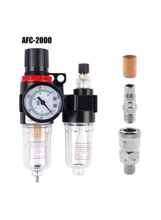 1 Set 1 4 Inch AFC 2000 Pneumatic Air Filter Regulator Lubricator Combo With Gauge - Image 1