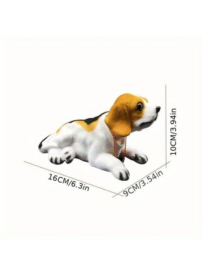 Yellow Dog Head Shaking Car Ornament Desktop Decor Gift for Office Auto - Image 5