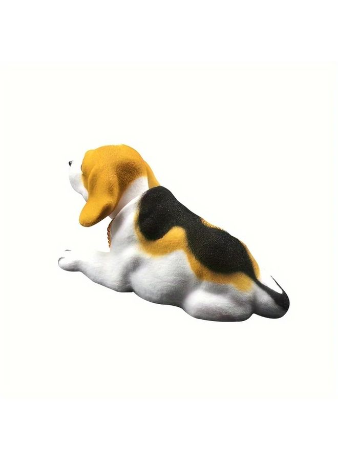 Yellow Dog Head Shaking Car Ornament Desktop Decor Gift for Office Auto - Image 3