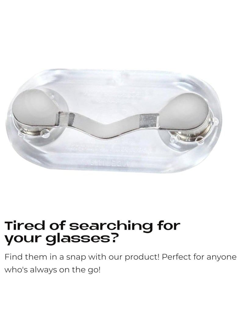 أوزيغالور 2 حزمة حامل النظارات المغناطيسي المصنوعة من الفولاذ، حامل النظارات للنظارات الشمسية والنظارات الأمانية - Image 2