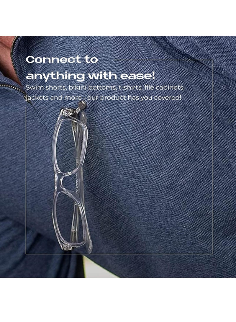 أوزيغالور 2 حزمة حامل النظارات المغناطيسي المصنوعة من الفولاذ، حامل النظارات للنظارات الشمسية والنظارات الأمانية - Image 3