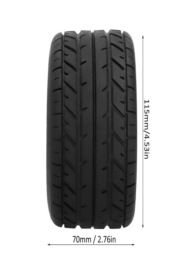 DAUERHAFT 4pcs 115mm Wheel Rim Tires, Rubber Plastic Black Truck Tires, RC Car Tires, Wheels Replacement for ZD Racing 1/10 RC Car Model - Image 3