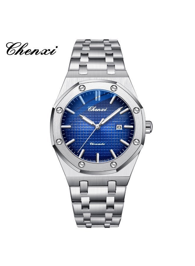 Chenxi Men’s Quartz Wrist Watch with Luxury Modern Design, Water Resistant, Scratch-Resistant Glass, Full Stainless Steel with Elegant Box - Image 1