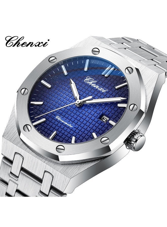 Chenxi Men’s Quartz Wrist Watch with Luxury Modern Design, Water Resistant, Scratch-Resistant Glass, Full Stainless Steel with Elegant Box - Image 3