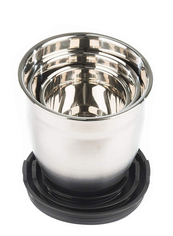 Fitzroy and Fox Stainless Steel Mixing Bowls with Lids and Non Slip Bases (Set of 5, Black) by Fitzroy and Fox - Image 5