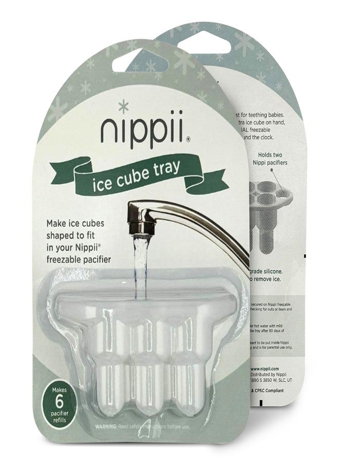 Nippii Ice Cube Tray for Freezable Teether Pacifier - BPA Free Silicone Ice Cube Trays for Freezer - Designed to Fit Nippii Teething Pacifier - Ideal for Baby Teething Relief - Makes 6 Small Ice Cubes - Image 1