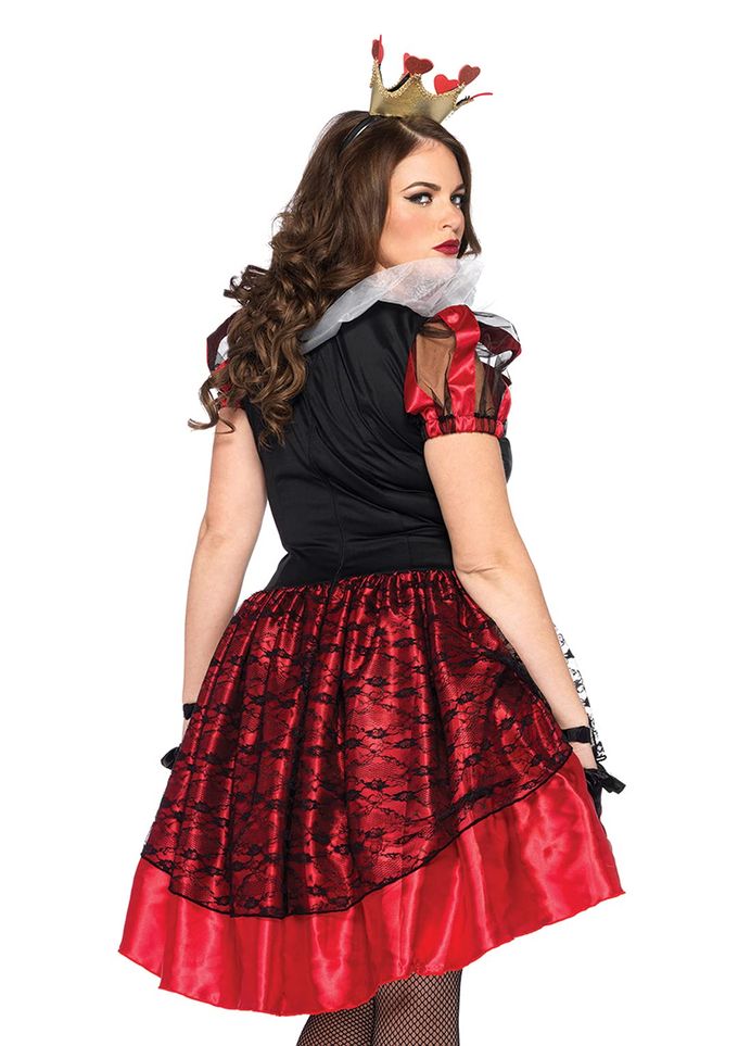 Leg Avenue Womens Plus-Size 2 Piece Royal Red Queen Costume, 3X-4X, Black/Red - Image 2