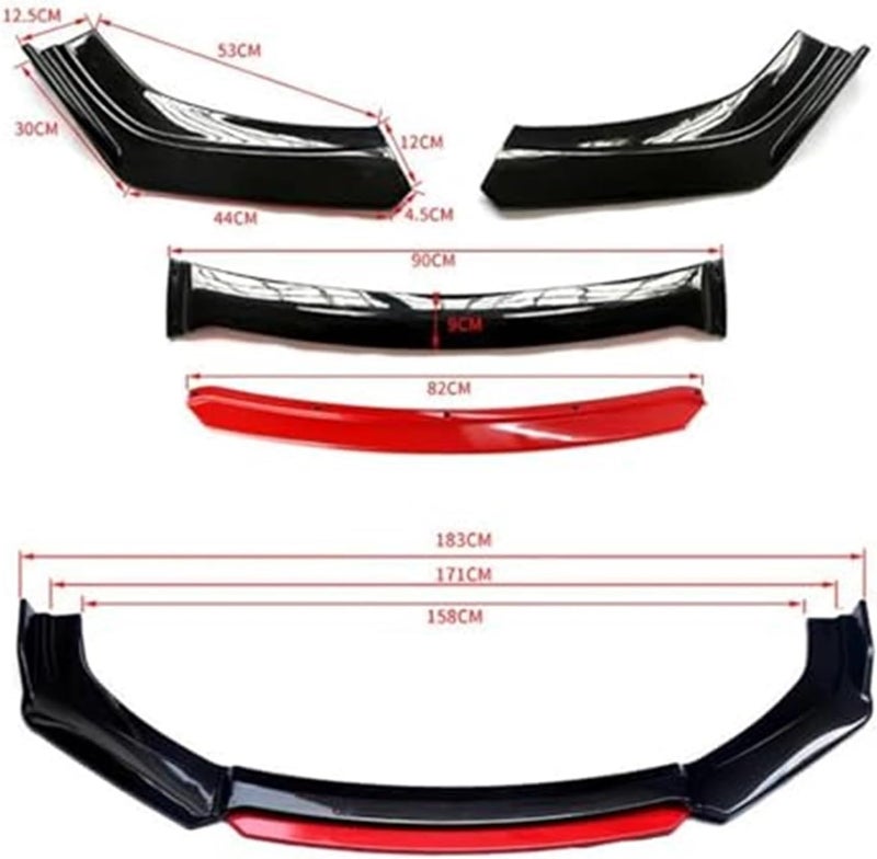 QASULER Front Bumper Lip Splitter for VW Golf MK5 6 7 - Image 3
