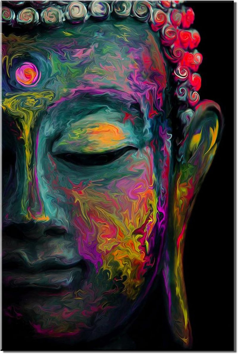 Sunfrower Buddha Wall Art Canvas Print - Image 1