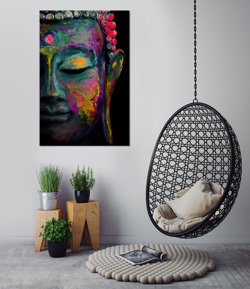 Sunfrower Buddha Wall Art Canvas Print - Image 3
