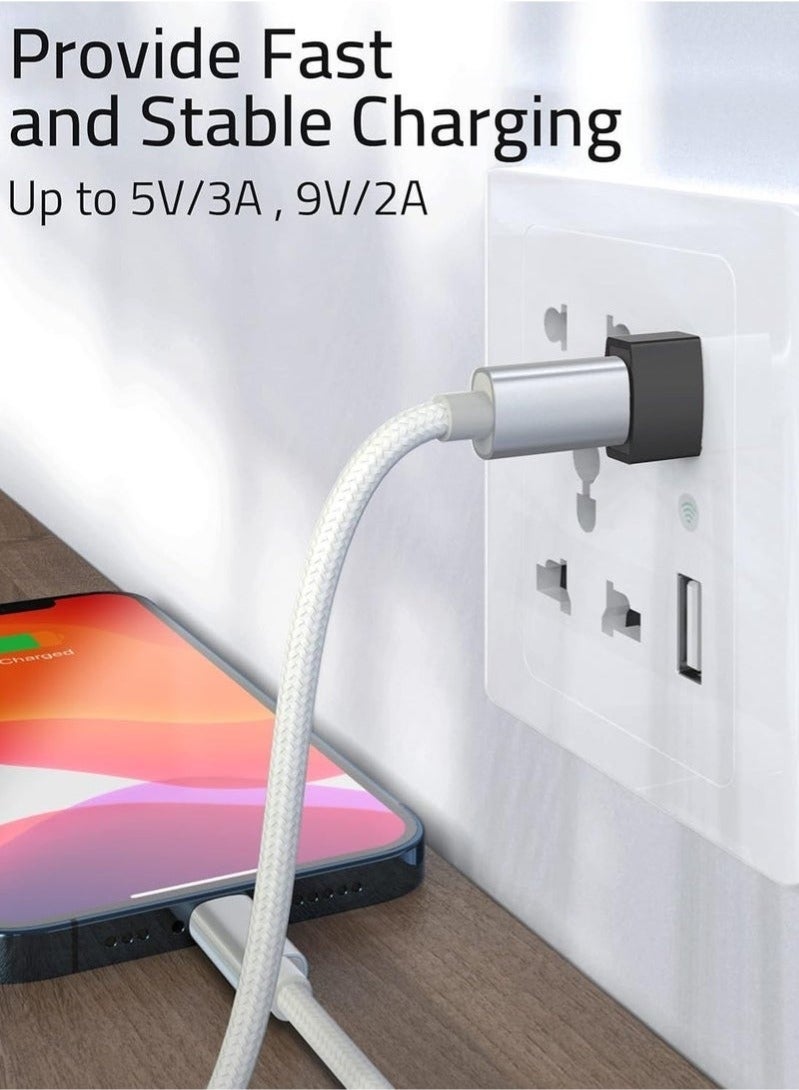 مستقبل نوفا مجموعة من 3 محولات USB C أنثى إلى USB ذكر، محول من النوع C إلى USB A، محول USB C متوافق مع iPhone 15/14/13/12 Pro Max وiPad Air 6 وApple Watch Series 9/8/7 وAirPods 3 وSamsung Galaxy وما إلى ذلك، أسود - Image 5