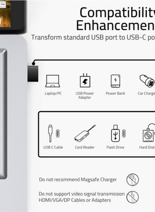 مجموعة من 3 محولات USB C أنثى إلى USB ذكر، محول من النوع C إلى USB A، محول USB C متوافق مع iPhone 15/14/13/12 Pro Max وiPad Air 6 وApple Watch Series 9/8/7 وAirPods 3 وSamsung Galaxy وما إلى ذلك، أسود - view 4