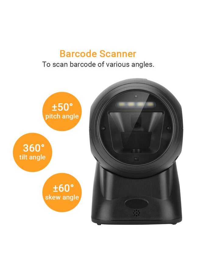 Thoraya 1D & 2D Desktop Scanner 46° Reading Angle ≥5mil High Precision Desktop Barcode Scanner  - Image 2