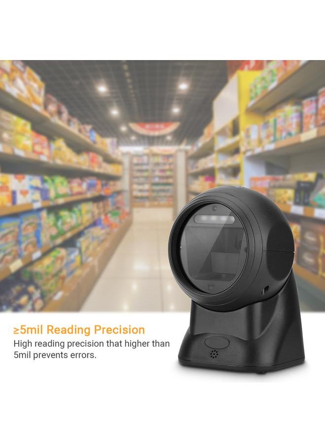 Thoraya 1D & 2D Desktop Scanner 46° Reading Angle ≥5mil High Precision Desktop Barcode Scanner  - Image 3