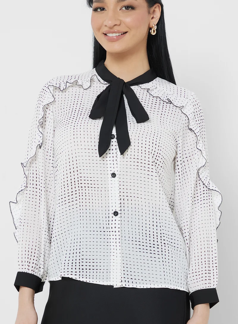 ELLA Polka Print Shirt