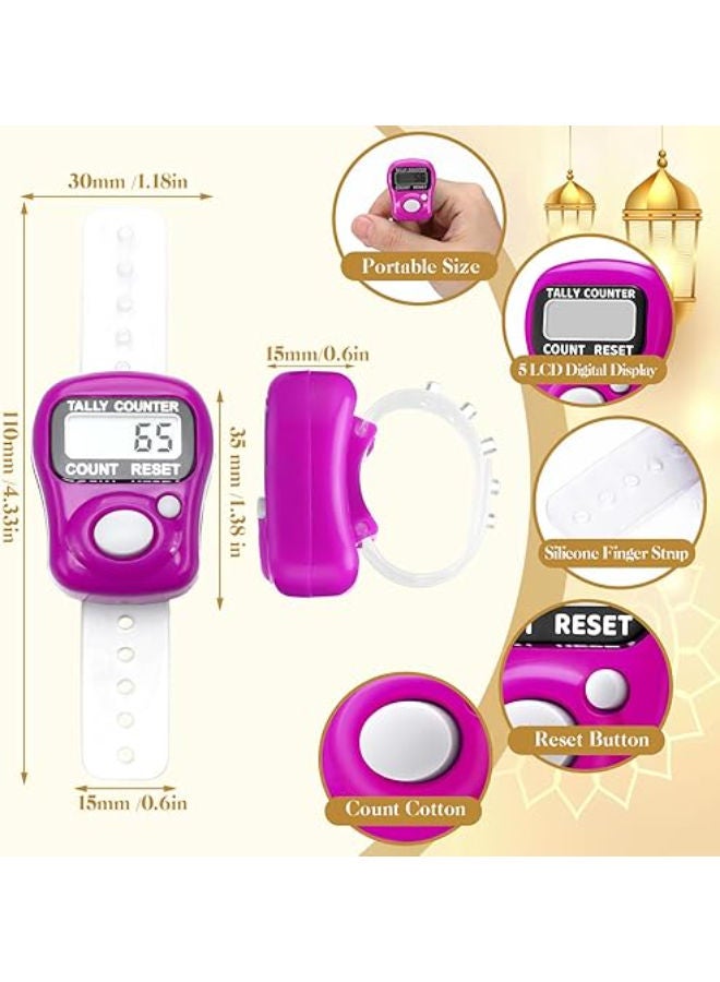 12 Pack of Electronic Finger Counter Gift with Inspiration Card Muslim Islamic Prayer - Image 3