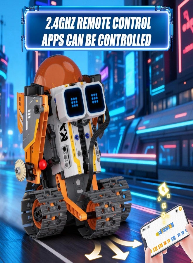 Sciencow 5 in 1 Space Robot Building Set, STEM Robotic Car Toy Kit, Remote & APP Controlled Building Robotics Toy, Christmas Birthday Gifts for Age 8-12 yrs Boys - Image 4