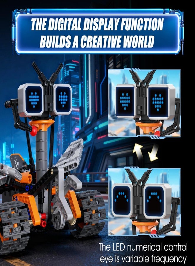 Sciencow 5 in 1 Space Robot Building Set, STEM Robotic Car Toy Kit, Remote & APP Controlled Building Robotics Toy, Christmas Birthday Gifts for Age 8-12 yrs Boys - Image 3