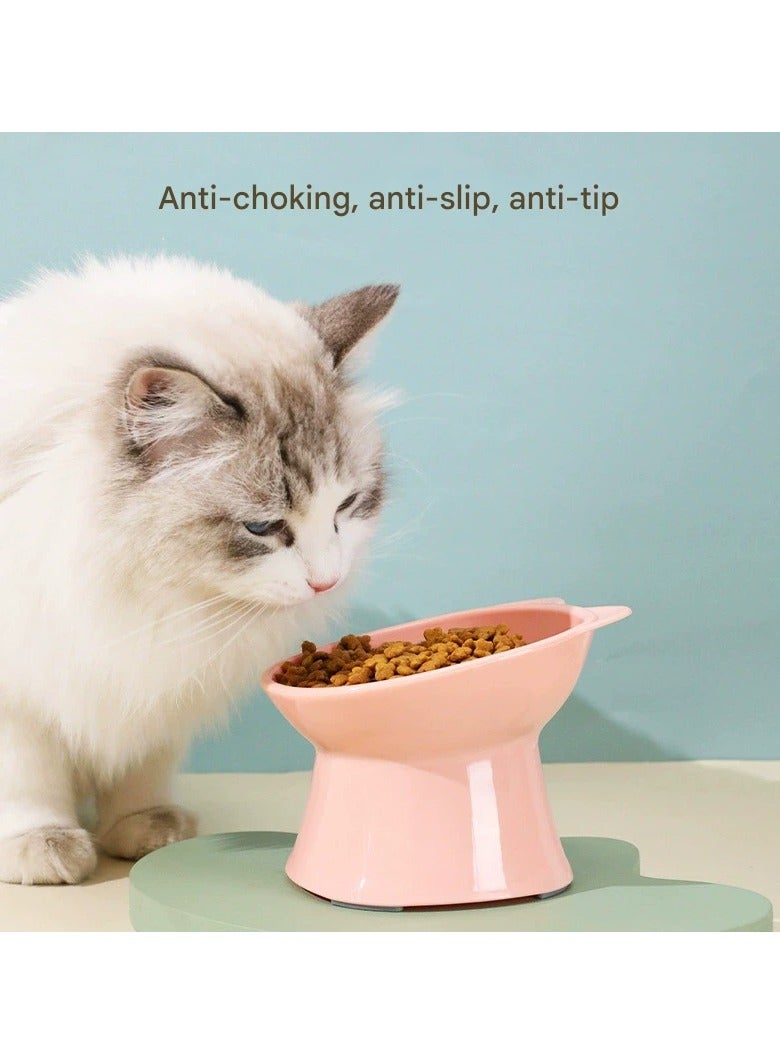 Goolsky Nordic-Style Inclined Cartoon High-Leg Cat Bowl - A Healthy and Stylish Choice for Cats - Image 1