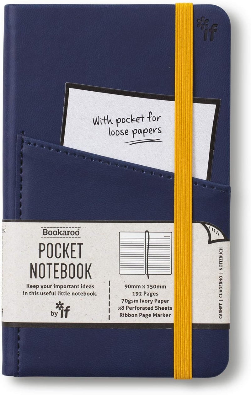 IF Bookaroo POCKET Notebook JOURNAL - NAVY (A6) 43006 - Image 1