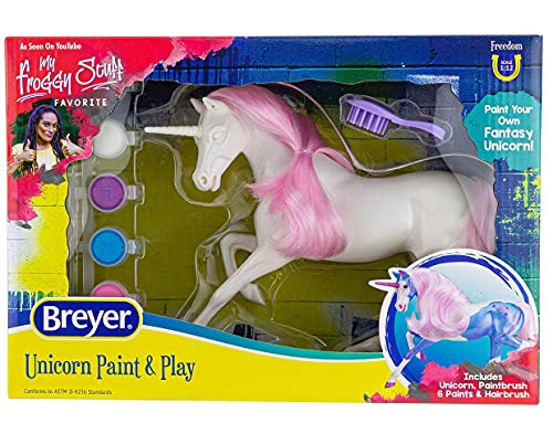 Breyer خيول بريير سلسلة الحرية يونيكورن طلاء قابل للتسريح ذيل وبدة 112 نموذج مقياس 4236 أصفر - Image 1