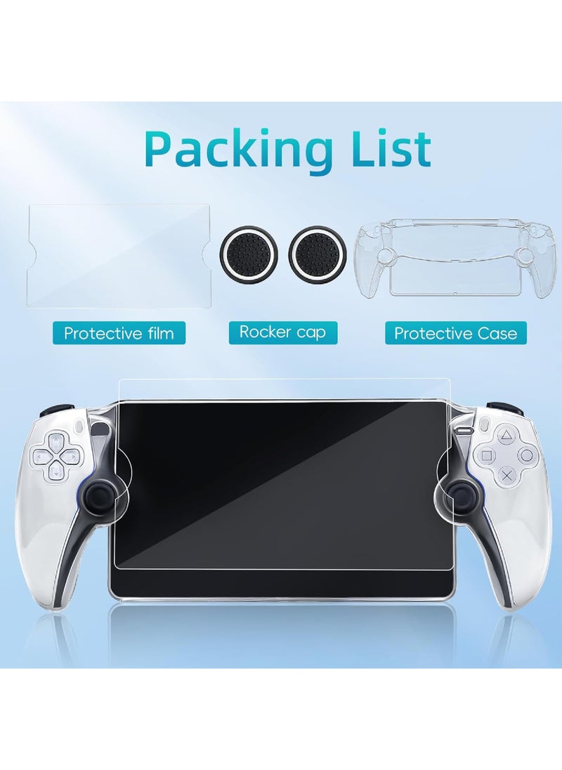 روك بو - حافظة كمبيوتر لجهاز PlayStation Portal Remote Player مجموعة 3 في 1 مع حافظة كمبيوتر صلبة وغطاء إبهام من فيلم مقسى لمجموعة ملحقات بوابة Playstation 5 - Image 1
