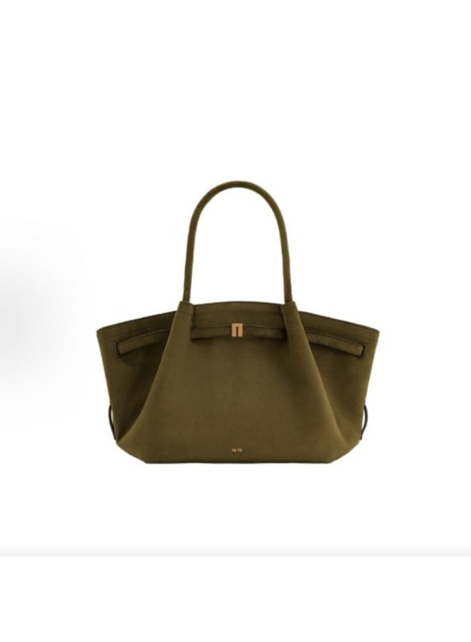 جي دبليو بي النساء هانا متوسطة كاذبة جلد السويد حقيبة (خضراء) - Image 2