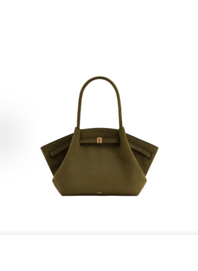 جي دبليو بي النساء هانا متوسطة كاذبة جلد السويد حقيبة (خضراء) - Image 1