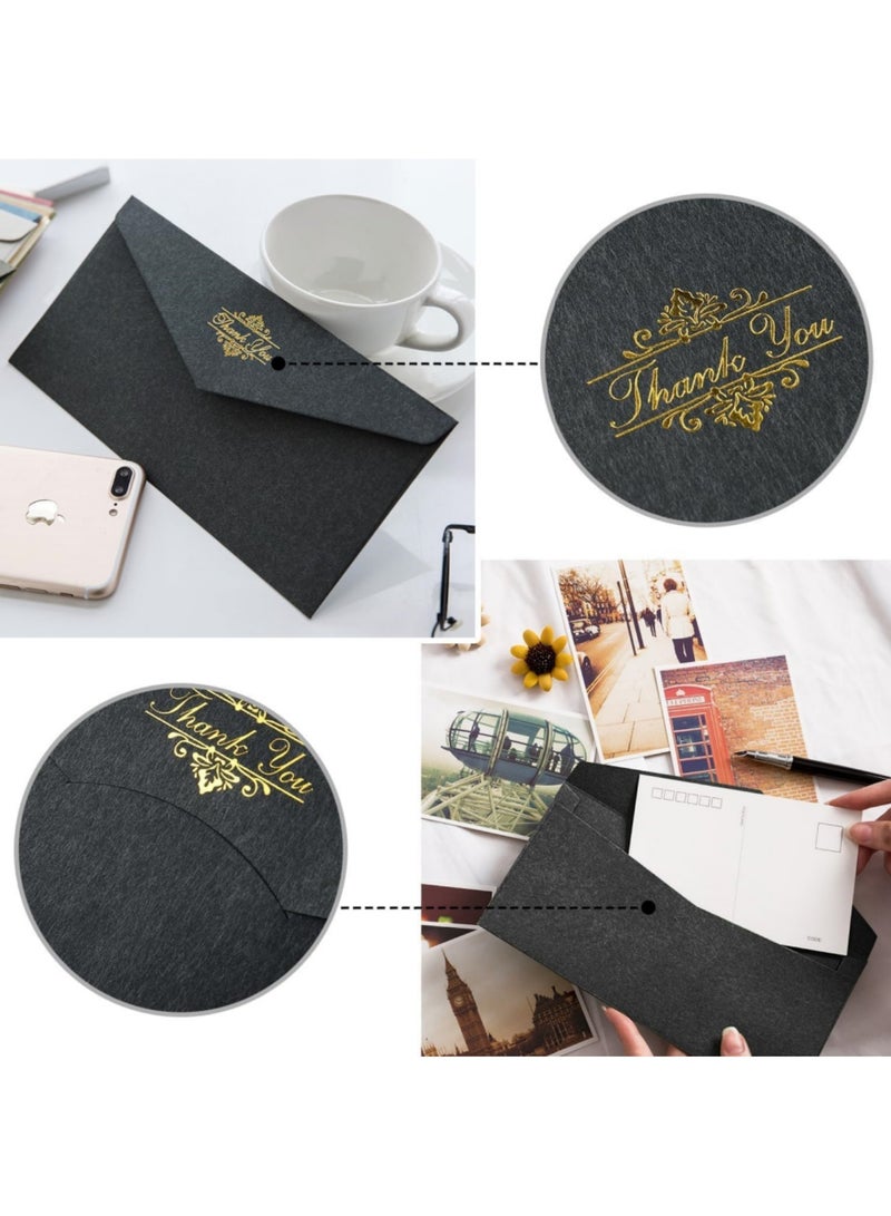 saykfoe [10 Pcs] Thickened Vintage Color Envelope,with 16 Stationery Paper and 13 Stickers, “8.7 x 4.3inch” Premium Envelopes for Invitation Envelopes, Colourful Budget Envelopes, Vintage Kraft Paper Envelopes, BAG Envelope Set  - Image 3