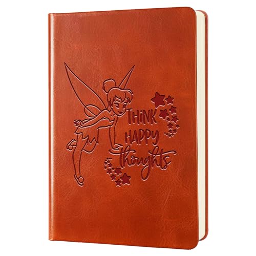 WHLBHG Fairy Leather journal notebook Fairy Lover Gift Think Happy Thoughts Pixie Fairy Tale Fans Inspired Gift for Friends Sisters (Think Happy Thoughts) - Image 1