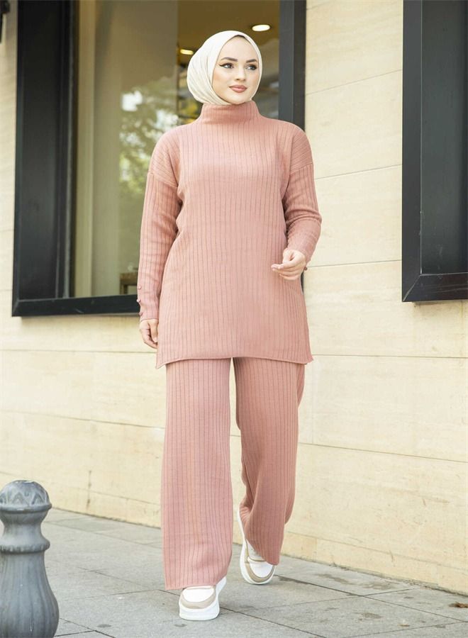 Loquat Women's Solid Wide Leg Trousers Two-Piece Set  - Image 2