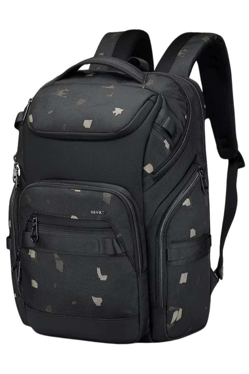 أوزوكو OZUKO 9799 حقيبة ظهر للسفر للابتوب – منفذ USB، مقاومة للماء، تمويه - Image 1