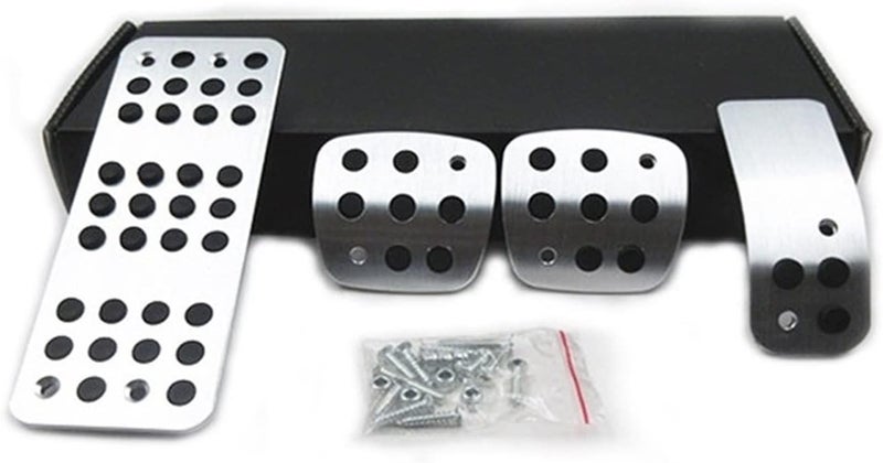 QASULER Pedal Brake Clutch Pedals Kit Cover for Peugeot 206 - Image 2