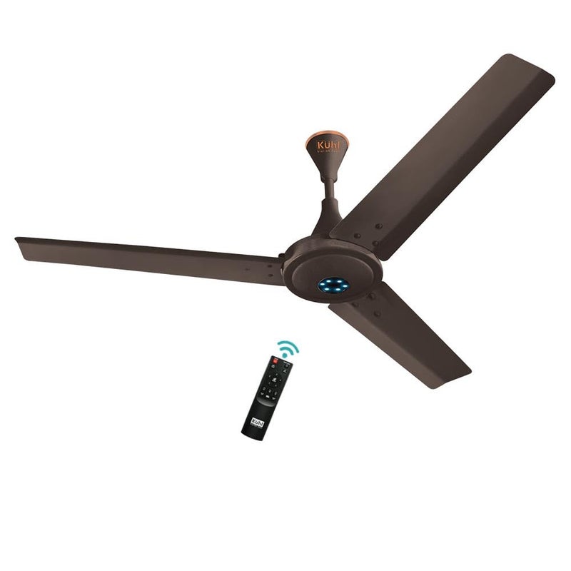 KUHL KUHL Prima A6 1200 mm 65 Power Saving BLDC Ceiling Fan with Remote BEE 5 Star Rated ISI Marked 29 W High Air Delivery with LED Indicators Low Noise 52 Yrs Brand Warranty Espresso Brown - Image 1