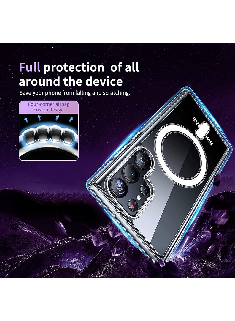 Theodor Magnetic Case for Samsung Galaxy S23 Ultra 6.8-inch Compatible with MagSafe Wireless Charging, Shockproof Phone Bumper Cover Cant always get what u want Black copy - Image 5