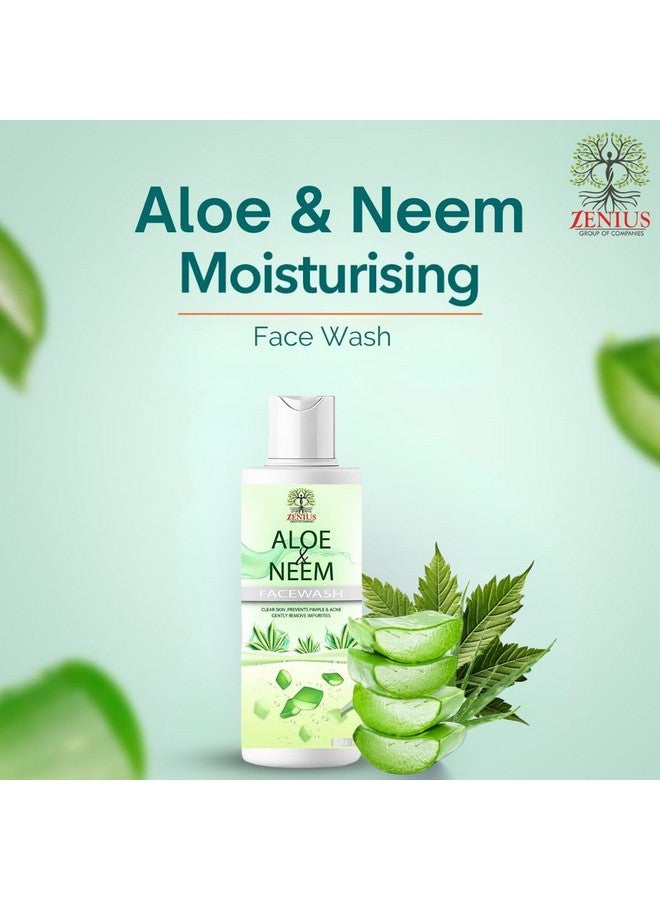 ZENIUS Aloe Neem Facewash | Neem Pimple Control Face Wash | Enriched with Neem, Aloe Vera & Haridra | Oil Control | 200ml - Image 2