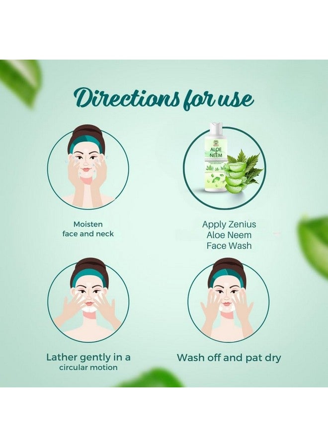 ZENIUS Aloe Neem Facewash | Neem Pimple Control Face Wash | Enriched with Neem, Aloe Vera & Haridra | Oil Control | 200ml - Image 5